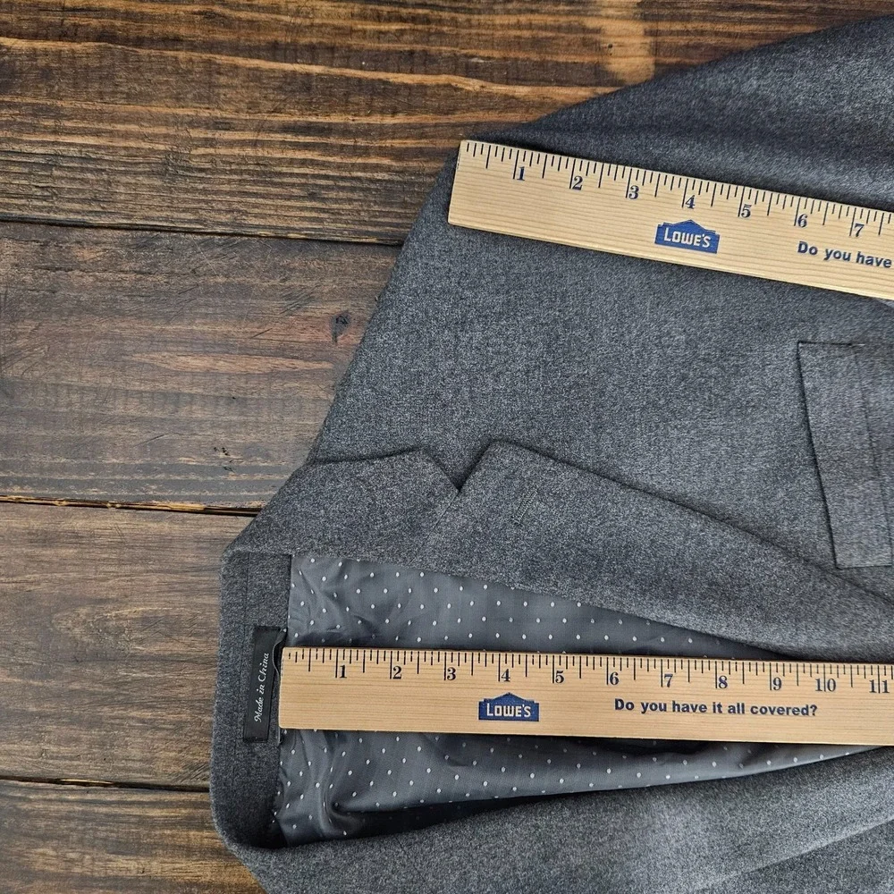 Michael Strahan Collection Men's‎ Sport Coat Blazer Two Button Gray Flannel 46R